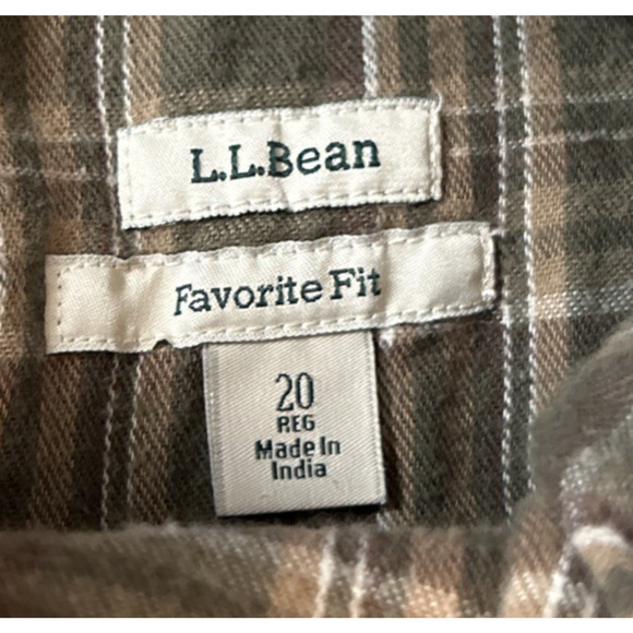 L.L. Bean Women's Favorite Fit Flannel Lined Green Sz 20 Cargo Pants - Picture 4 of 9